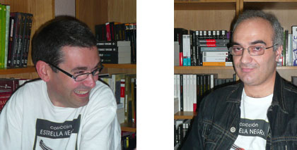 Los escritores Félix Ángel Moreno Ruiz y Manuel del Pino