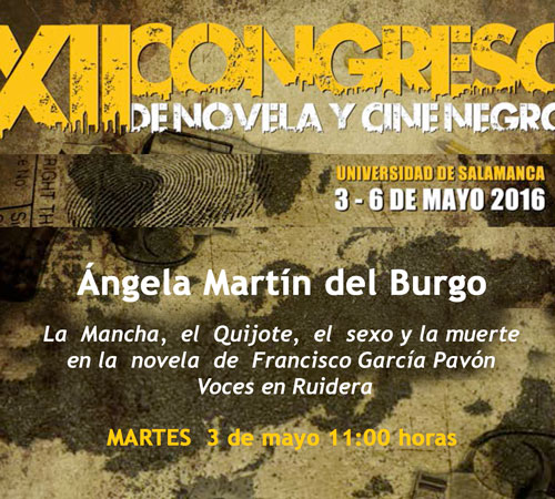 Ángela Martín del Burgo. XII Congreso de Novela y Cine Negro. Universidad de Salamanca.