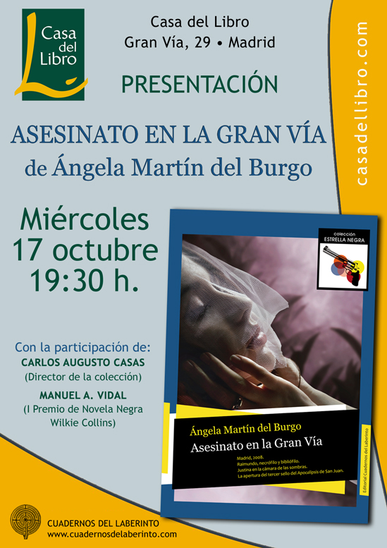 Ángela Martín del Burgo presentó su libro Asesinato en la Gran Ví en La Casa del Libro