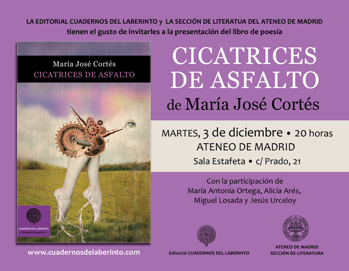 CICATRICES DE ASFALTO, de María José Cortés