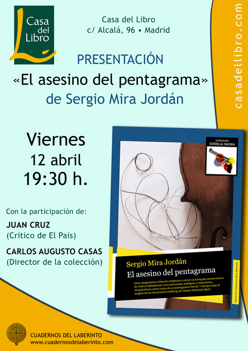Presentación de EL ASESINO DEL PENTAGRAMA  en MADRID