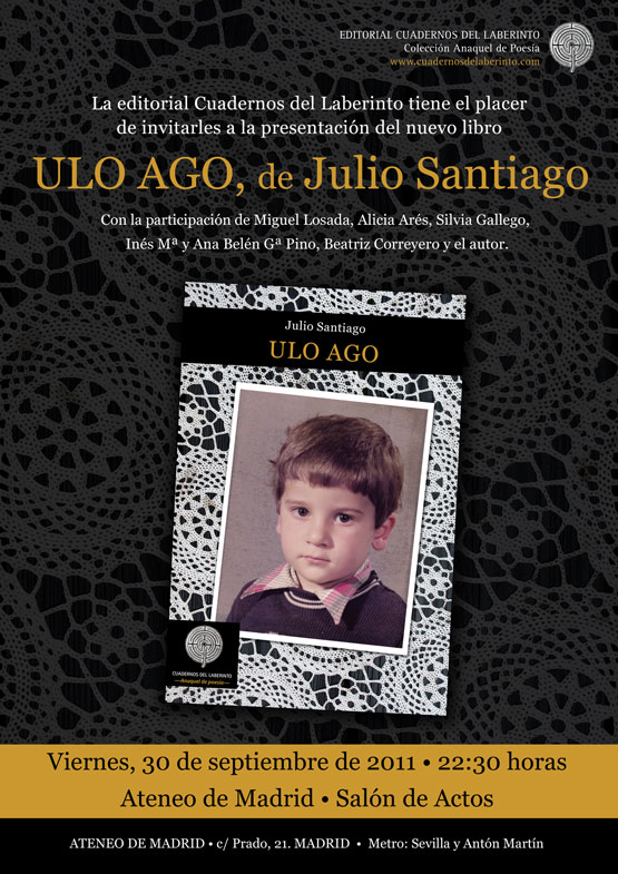 Presentación de ULO AGO, del poeta Julio Santiago