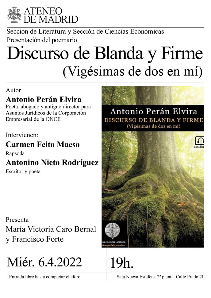 Discurso de Blanda y Firme, de Antonio Perán Elvira