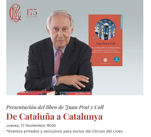Presentación de De Cataluña a Catalunya. 2ª edicion, de Juan Prat y Coll 