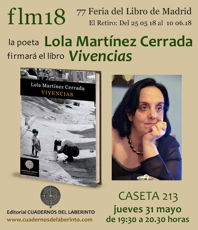 VIVENCIAS, de Lola Martínez Cerrada en la FERIA DEL LIBRO DE MADRID